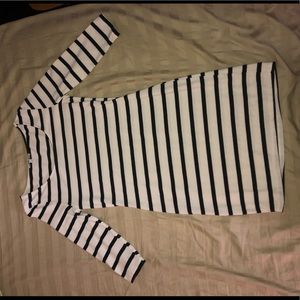 b&w striped dress